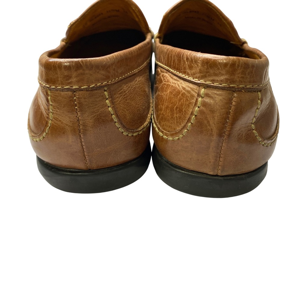 Johnston‎ & Murphy Mens Tan Woven Leather Loafers 20-8543 Size 11.5 M Brazil - Picture 9 of 11